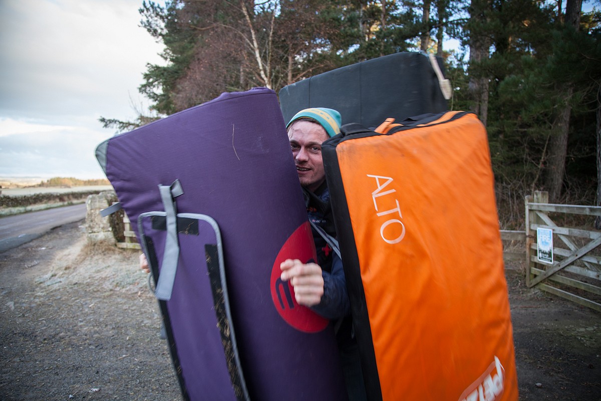 Walking up can get you warm, so be sure to cool down once you're at the crag (and apply some AF whilst you're at it)  © UKC Gear