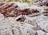 Buachaille Etive Mor. route Agag,s Groove climber Marianne Bennett 1999