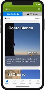 Rockfax App Screen  © UKC
