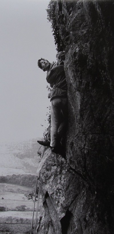 Pete Crew and Al Harris on the first ascent of Zukator  © Ken Wilson Collection