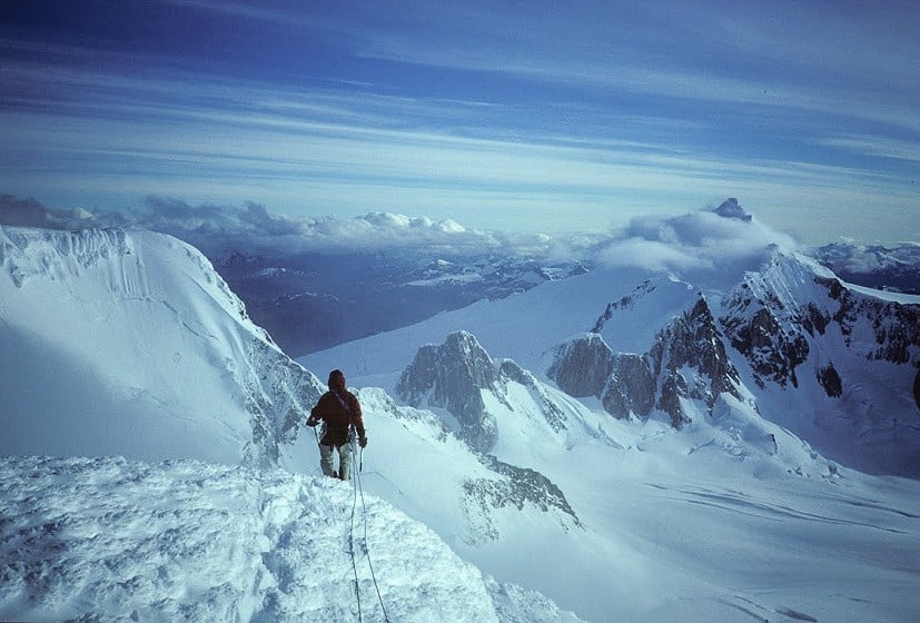 Summit of Monte Ada looking South West, Chilean Tierra del Fuego, 2001.  © Simon Yates