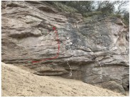 edited from Gullane bouldering guide, potential new route "dumb luck" put up today