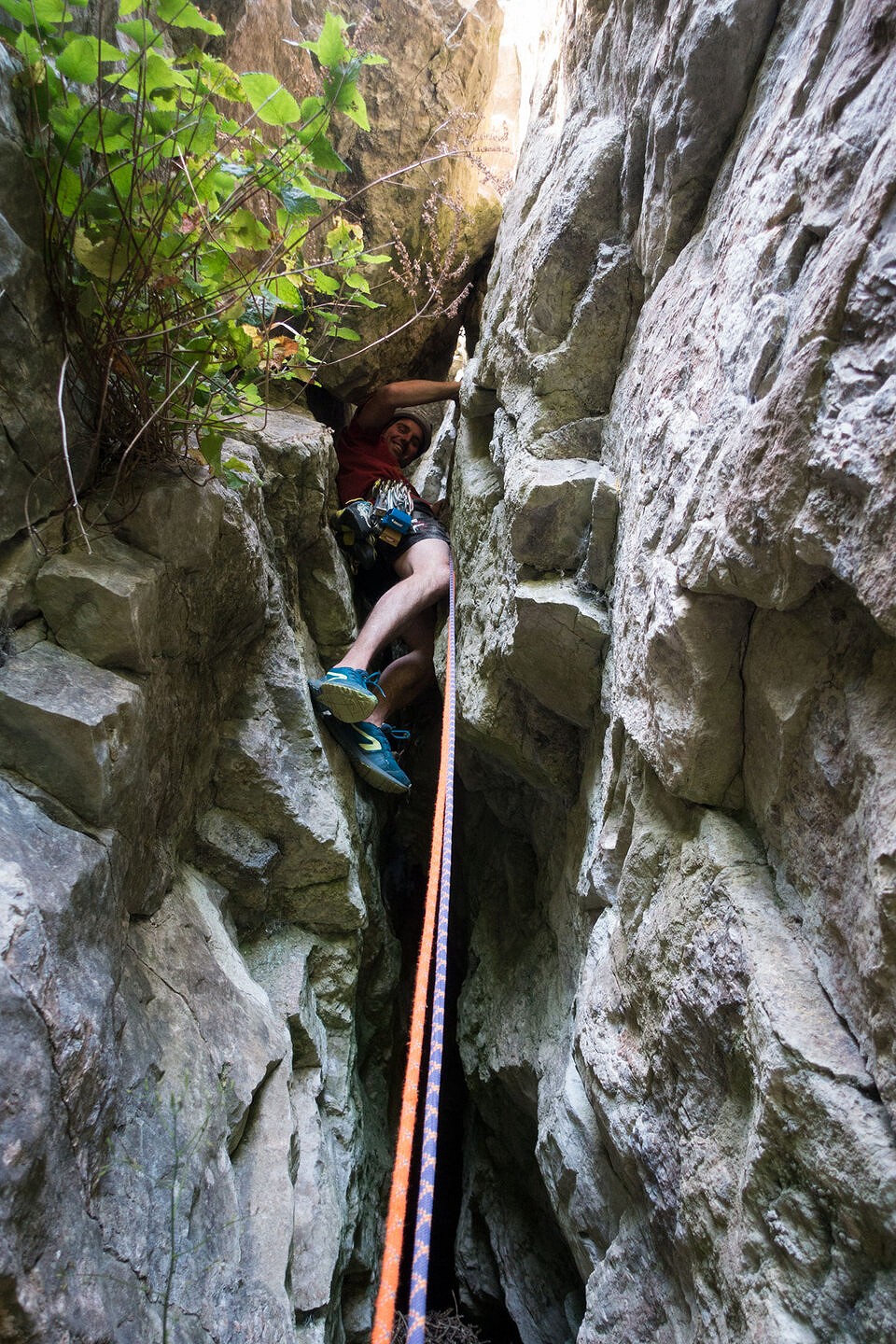 One final squeeze to enter/exit pitch two and you're done  © Rob Greenwood - UKC