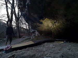 Panty's down night climb with Steve Gardner  © Paul the Power Parry