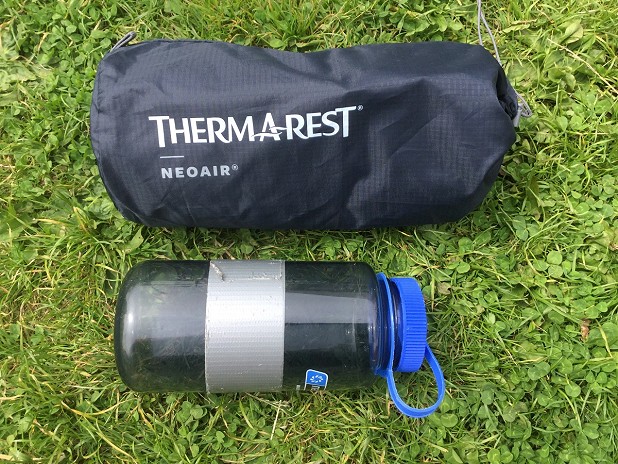 Though the bag is larger, you can squash the mat down to about the size of a 1L Nalgene bottle  © UKC/UKH Gear