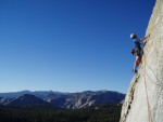 Dave on 3rd pitch of Blown Away, Daff Dome, Tuolumne Meadows