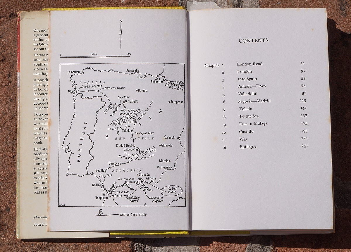 Laurie Lee's route through pre Civil War Spain  © Ronald Turnbull
