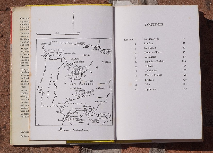 Laurie Lee's route through pre-Civil War Spain  © Ronald Turnbull