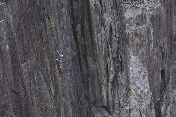 Angus Kille making good progress on pitch one of four of The Quarryman.  © Mark Reeves