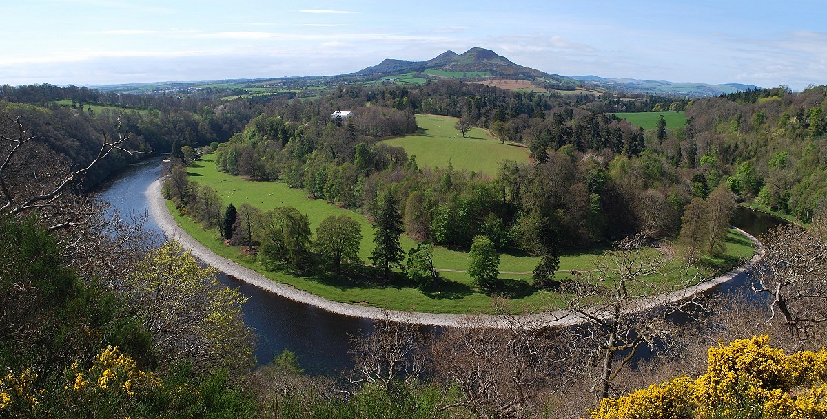 Walter Scott's favourite view of the Tweed and Eildon Hills  © Ronald Turnbull