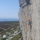 King bee crack on Holyhead mountain Anglesey lesye