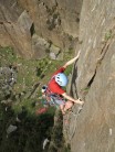 Pete on the upper flake of Eartha at Millstone