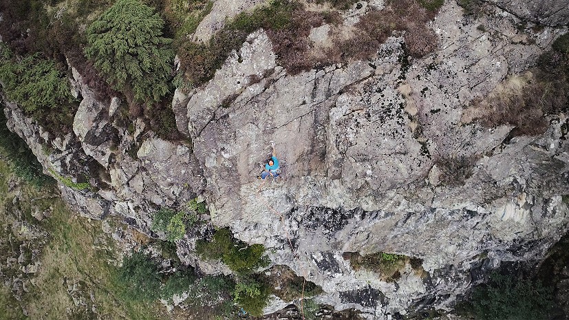 The Ironed Out headwall shown from above  © Hugo Pilcher