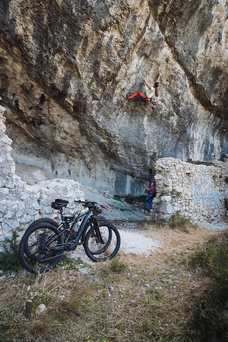 Bike and climb: a greener mode of adventure.  © Raphael Fourau