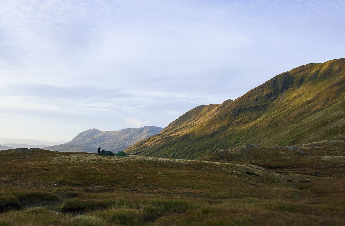 After a midgey night in Kintail we decided the tents had justified their weight   © Dan Bailey