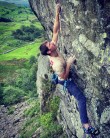 Craig Matheson commencing the crux sequence on Mindscape