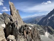 Approaching the 5th peak of Pointes des Cineastes, near Glacier Blanc, Massif des Écrins.