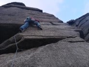 Nat on overhanging buttress direct