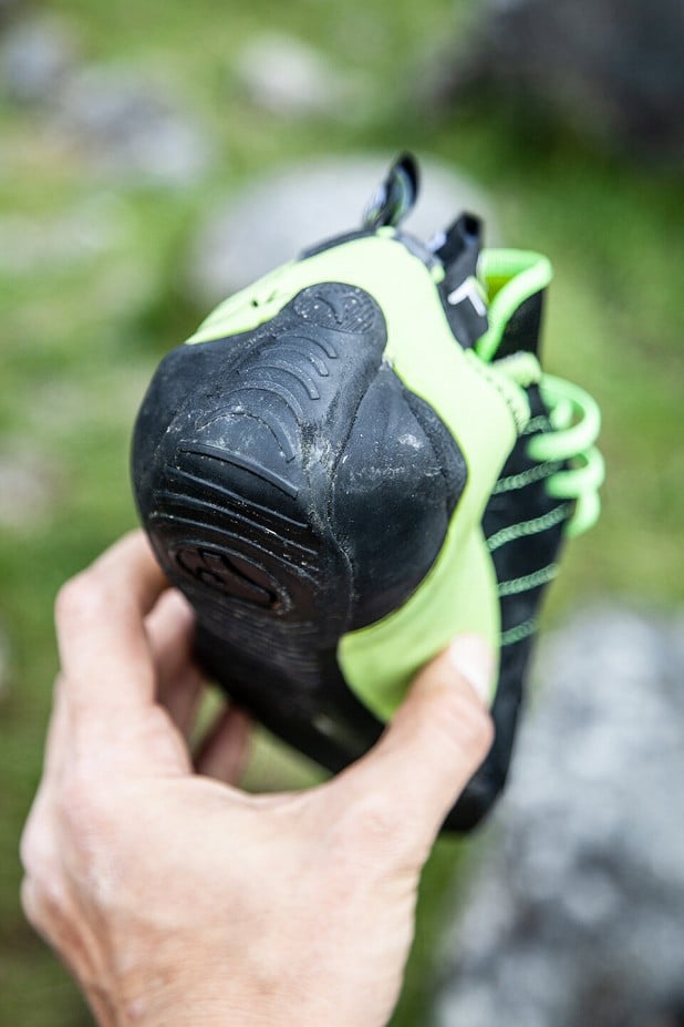 The Ace features quite a generous heel, which isn't overly aggressive on the achilles  © UKC Gear