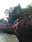Sea bouldering in Thailand