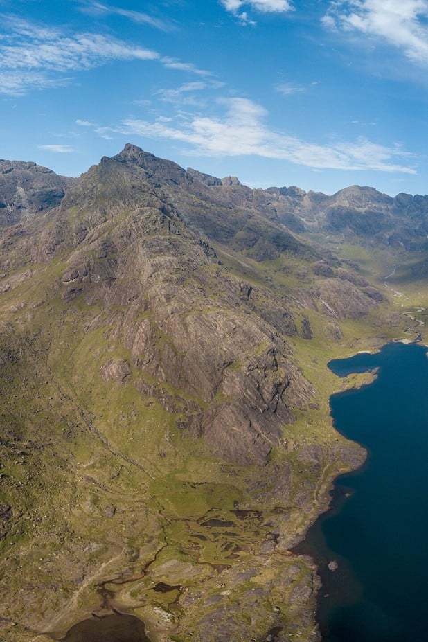 The Dubh Ridge from the air  © Nick Brown