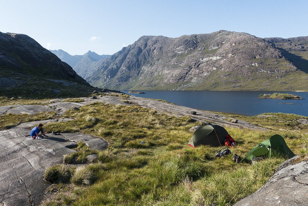 There must be worse places to camp... and the midges love it too  © Dan Bailey