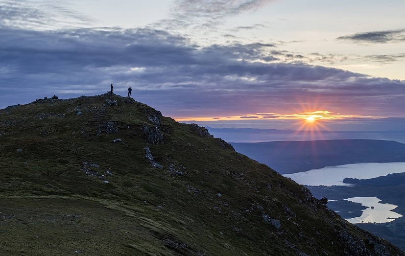 Sunset on the summit of Beinn Airigh Charr  © James Roddie