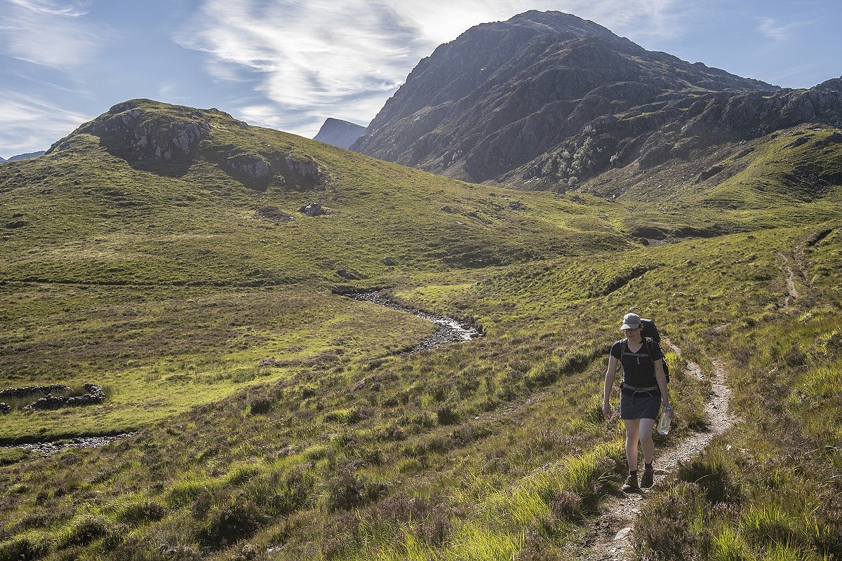 Feeling the heat on the long, long walk-out below the peaks we traversed on day one  © James Roddie