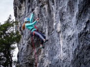 Jade on her way to sending Tufa King Hard after an epic battle with the route over the last year!