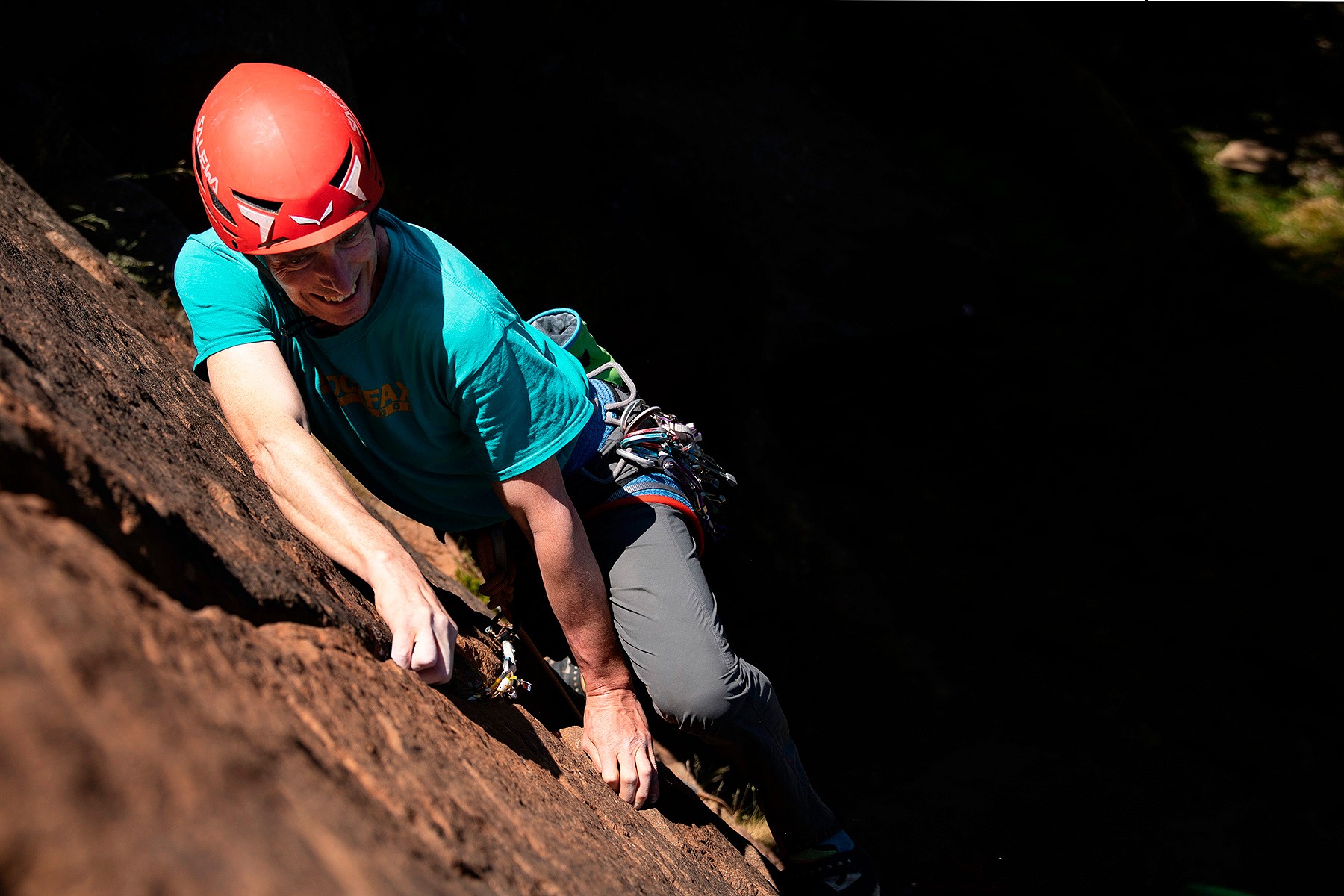 Arc'teryx Creston Pant high step when climbing  © UKC Gear