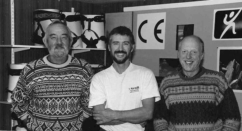 The founders of Troll climbing equipment. L to R, Alan Waterhouse, Tony Howard &amp Paul Seddon  © Tony Howard Collection