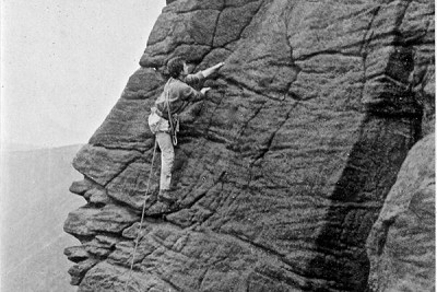 First ascent of Rimmon Wall, Ravenstones, Tony Howard,   © Tony Howard Collection