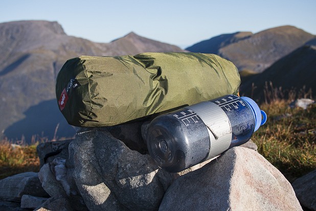 When packed it's fairly small, but not as compact as the OR Helium Bivy  © Dan Bailey