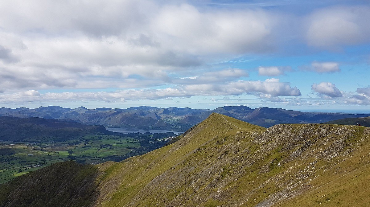 When you reach Blencathra's summit, there's a sudden spectacular view over the Lake District  © Rosie Robson