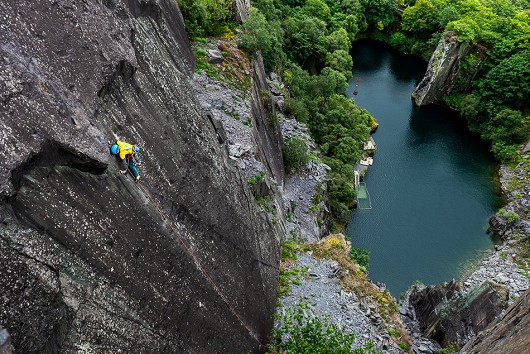 James Mchaffie making light work of some classic Welsh Slate Trad  © Marc Langley