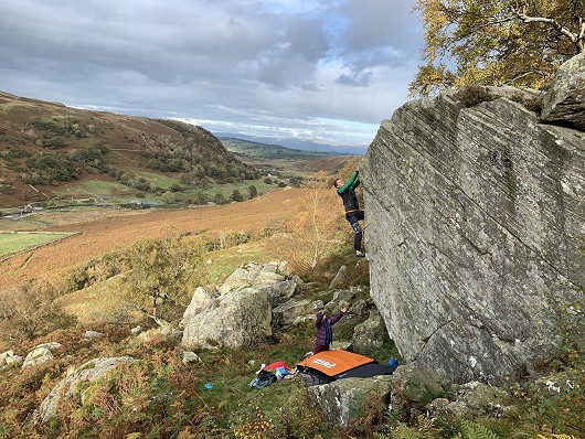 Superb bouldering arete at Gouther Crag  © Tom Chivers