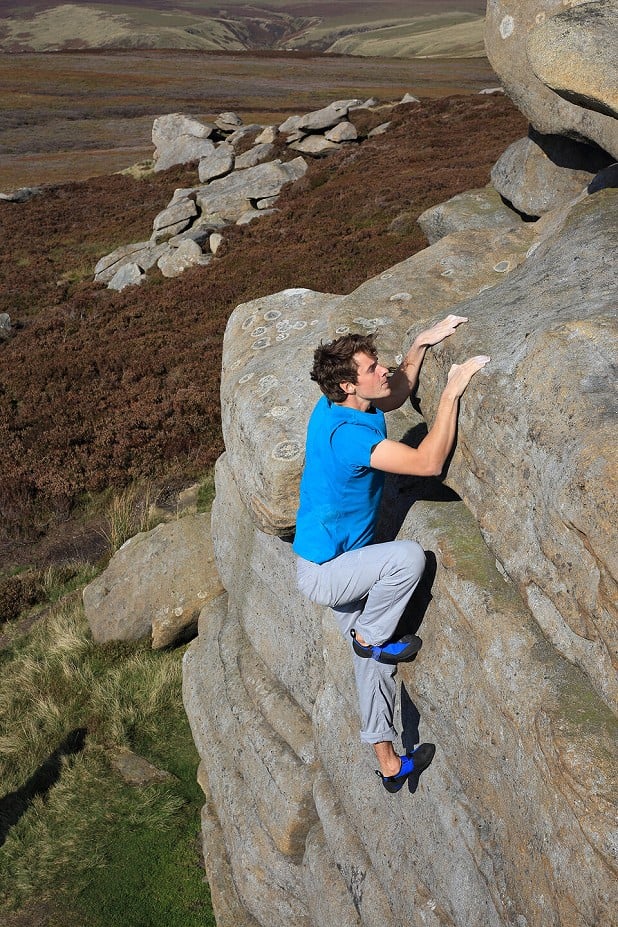 The TN Pro can hold its own on some gritstone smearing  © Mike Hutton