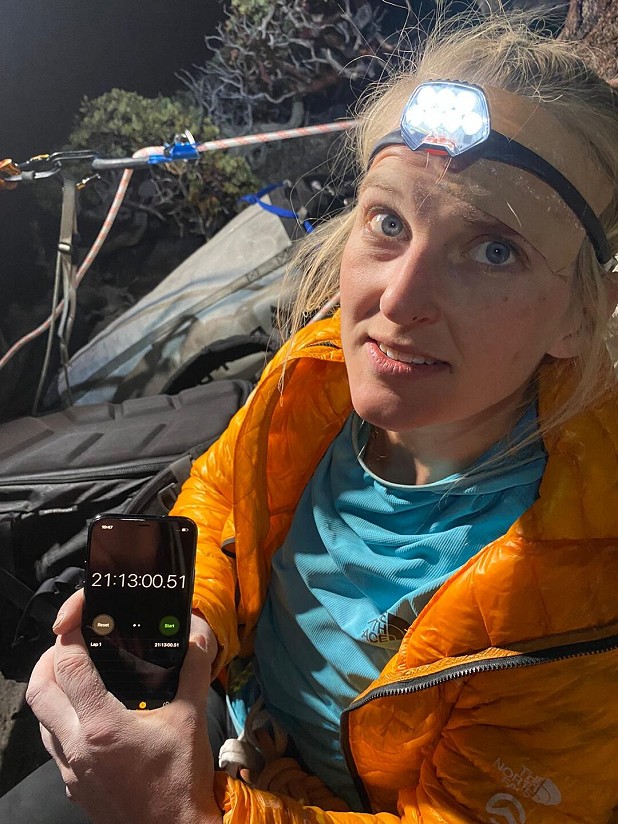 Emily became the fourth woman to free climb El Cap in a day  © Dana Ladzinski/Emily Harrington Collection