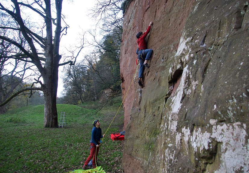 Wearing both sets of trousers and hoodies at the mighty Coudy Rock  © UKC Gear