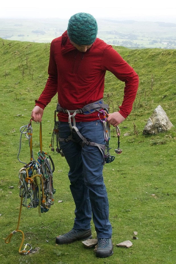 Both hoodies fit nicely under a harness  © UKC Gear