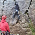 Lead Climbing with safety due to weather conditions