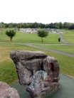 Picture of the slim boulder from the top of the fat boulder