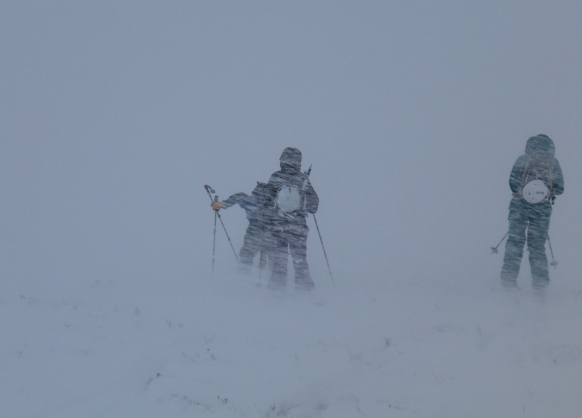 Tricky navigation required in poor visibility and heavy snow  © Will Nicholls
