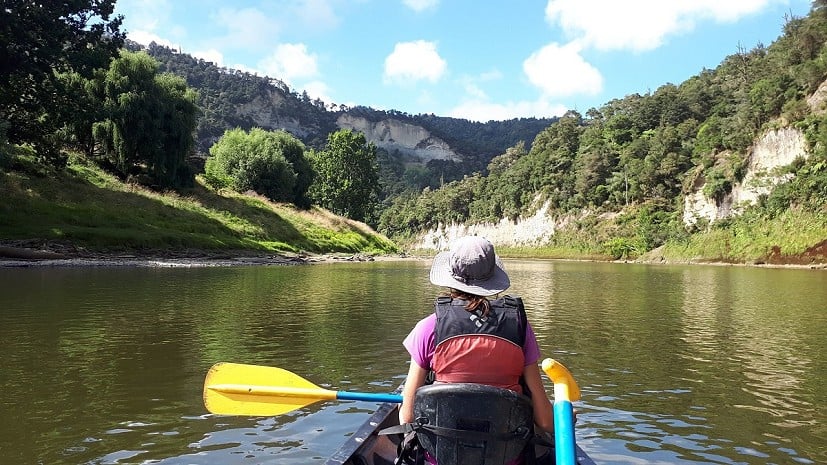 Canoeing on the Whanganui River adds an unusual nautical element to the TA  © Katrina Megget