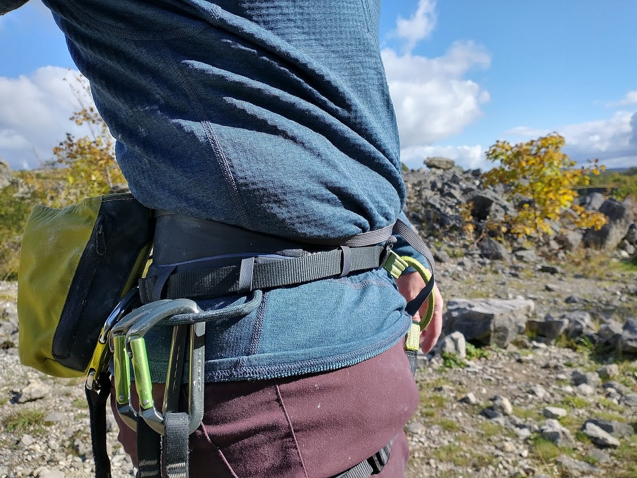 Elastic loops for spare webbing are a bit loose  © Toby Archer