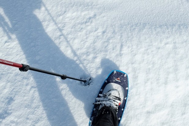 When conditions warrant them, snowshoes can really help ease progress on the hill  © Alex Roddie