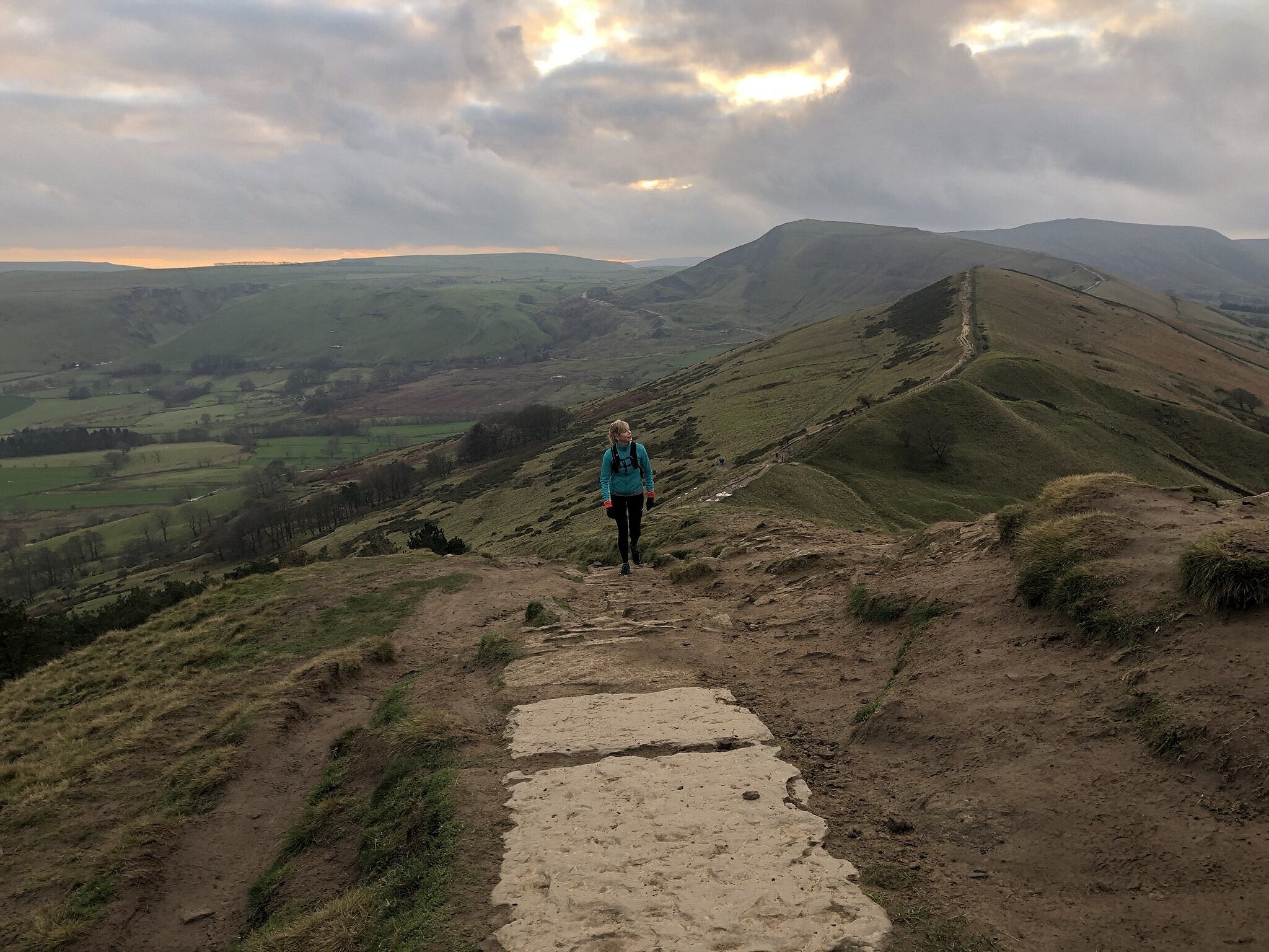 Nearing the end with Mam Tor behind  © Nick Brown - UKC