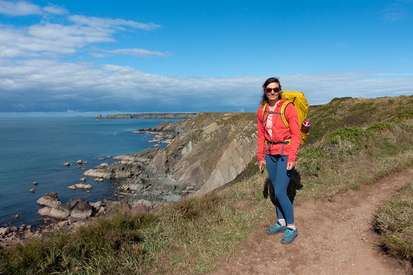 Walking the along the Marloes Peninsula section of the Pembrokeshire Coast Path  © UKC Gear