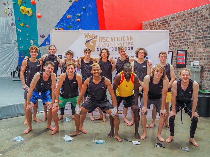 The men's African Championship line-up.  © IFSC