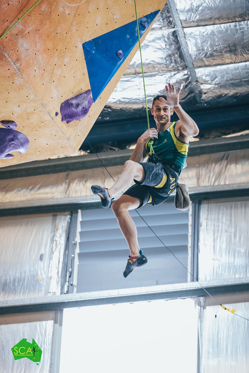 James Kassay takes the win in lead and 3rd place overall.  © Nathan McNeil/IFSC